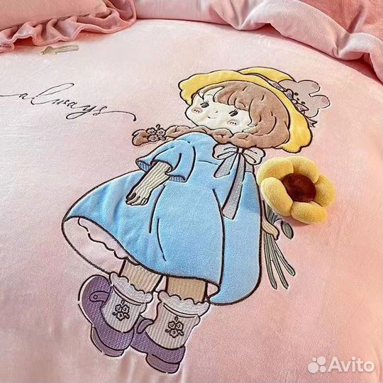 Детское постельное белье велюр