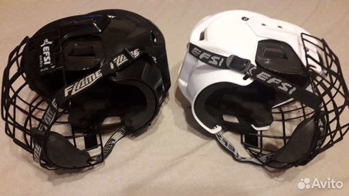 Хоккейный шлем, клюшка, защита