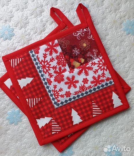 Прихватки для кухни новогодние на подарок