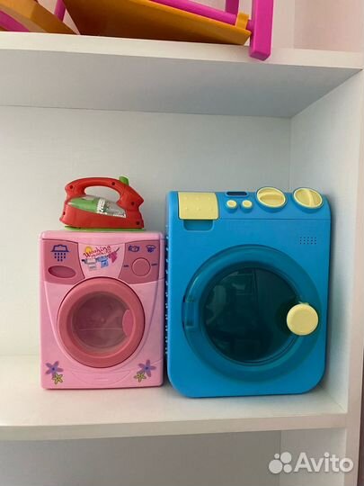 Игрушечная стиралка и утюг. Лот