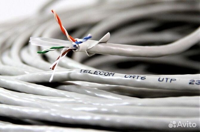 Кабель витая пара UTP 5Е для компьютерной сети