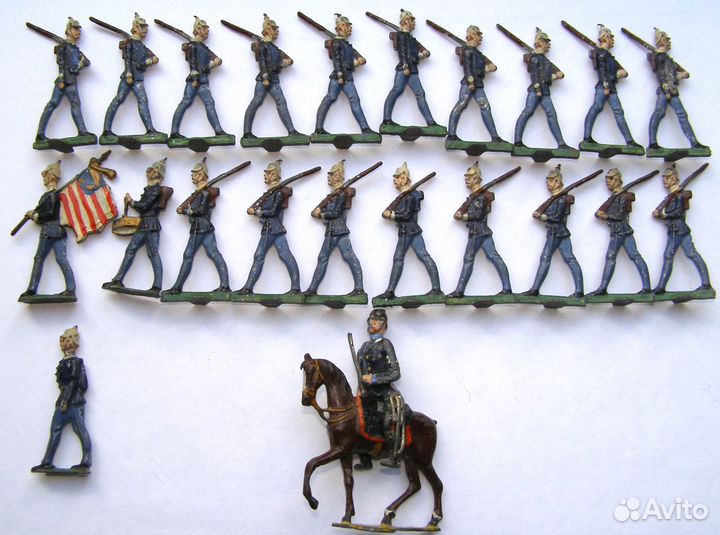 Антикварные цинковые солдатики. Германия. 1900г