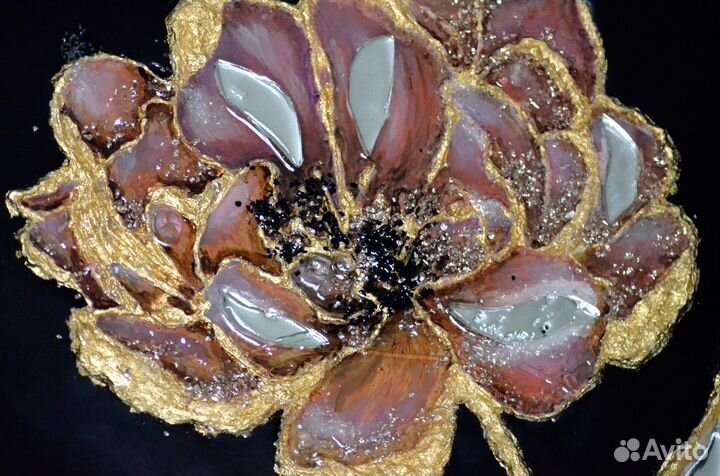 Ювелирная/ зеркальная картина пион