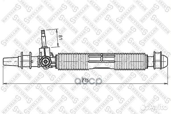 Рейка рулевая механическая без рулевых тяг,9006