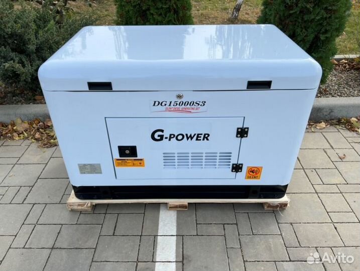 Дизельный генератор 13,5 кВт g-power трехфазный