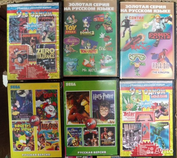 Картриджи для sega mega drive