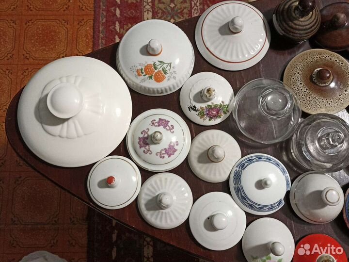 Винтажные крышки для посуды и шкатулок