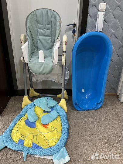 Детский стул и ванночка б/у