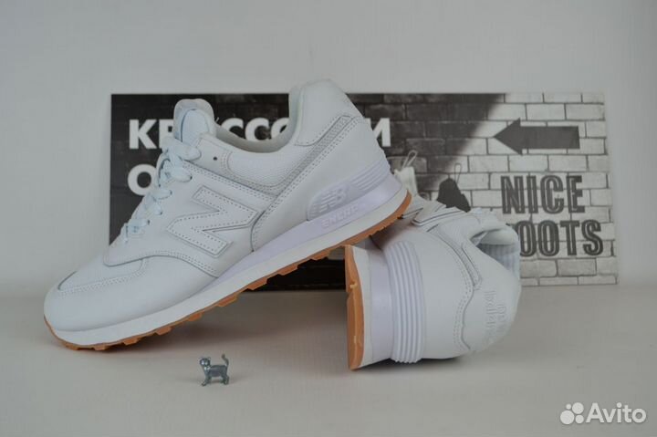 Кроссовки new balance 574 белые