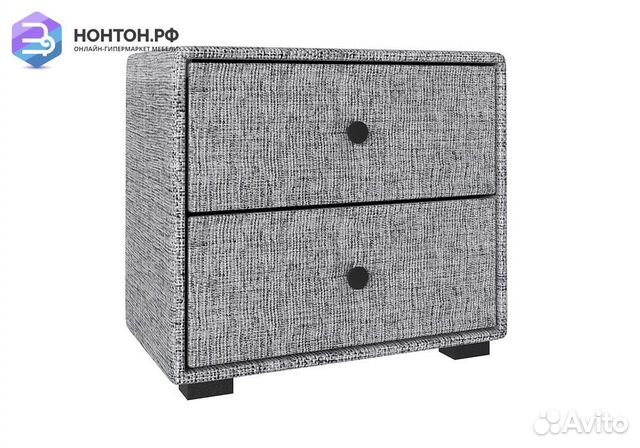 Тумба прикроватная Tango рогожка серая