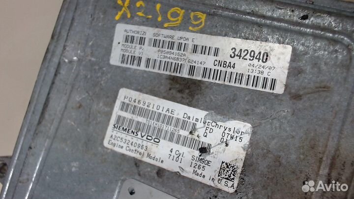 Блок управления двигателем Chrysler Sebring 2007