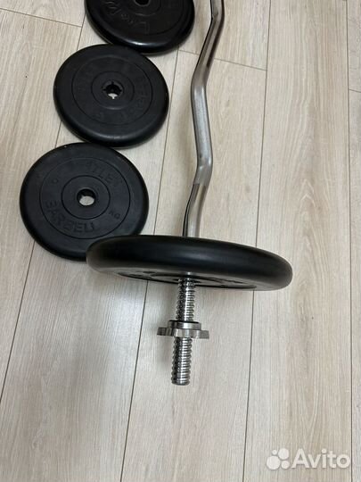 Штанга, кривой гриф 45 кг