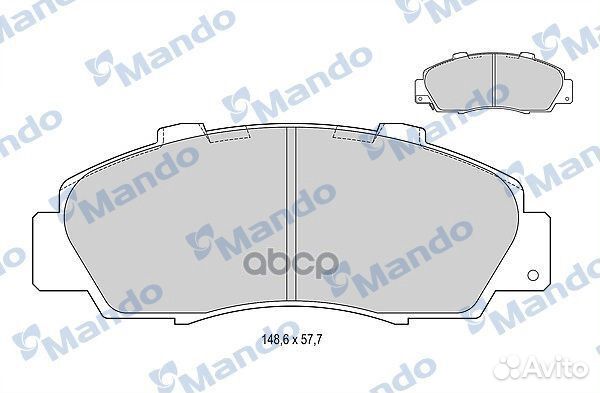 Колодки тормозные дисковые перед MBF015535 Mando