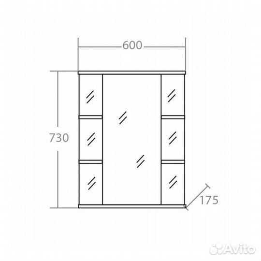 Шкаф-Зеркало Кристалл 650/с Flamenco