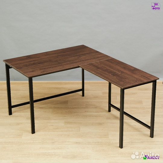 Угловой стол на металлокаркасе Даврит 1Д ш120/г120