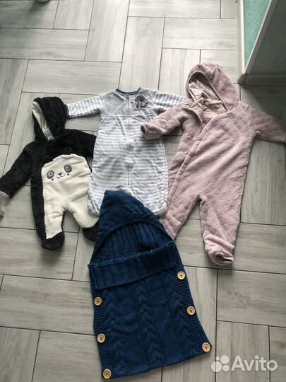 Комбинезоны/коконы/конверты от 56-100 см