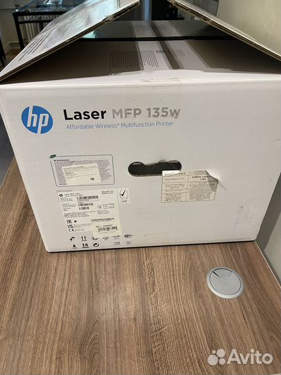 Новый принтер HP laser mfp 135w
