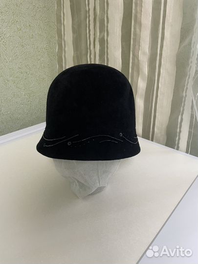 Шляпа фетровая женская черная
