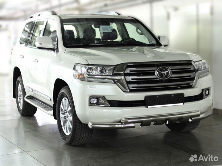 Toyota LC200 защита переднего бампера нержавейка