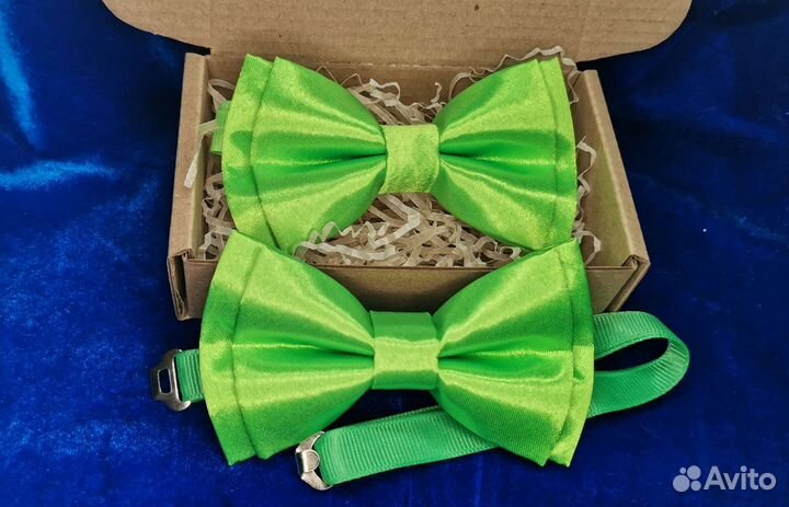 Галстуки бабочки зеленые