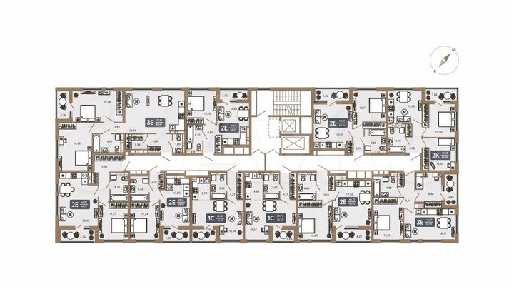 2-к. квартира, 49,7 м², 15/22 эт.
