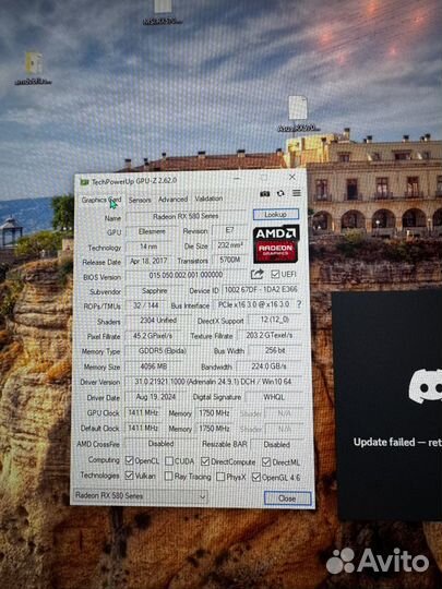 Rx 580 4gb sapphire nitro