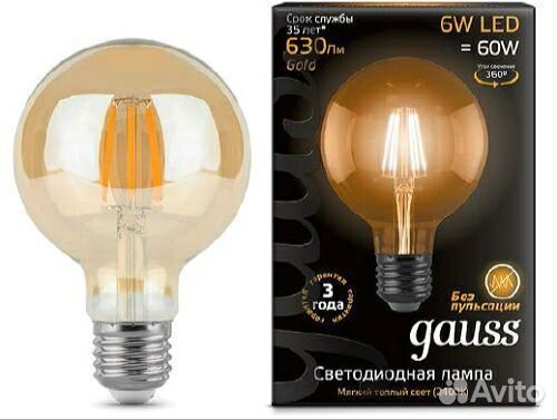 Интерьерная Лампочка Gauss LED Лофт дизайн
