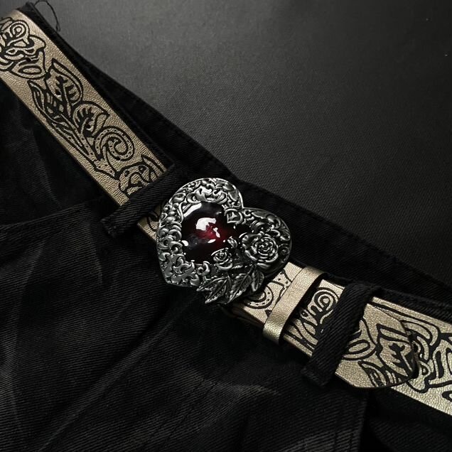 Архивный ремень chrome hearts red