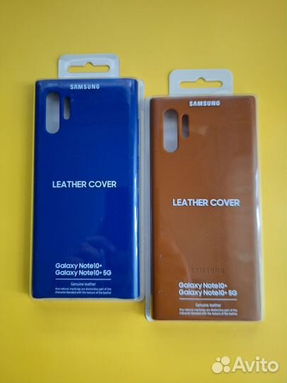 Чехол Samsung note 10 plus Leather original