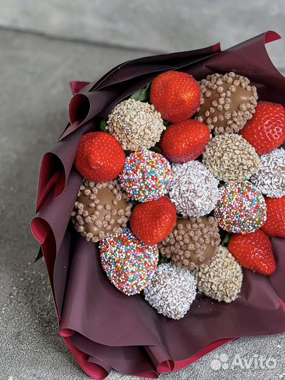 Клубничный букет из клубники 4