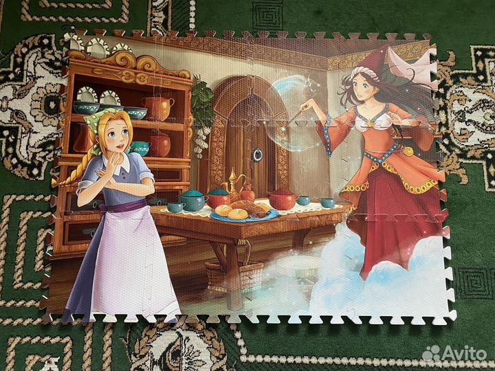 Напольные игровые пазлы Цифры и Золушка