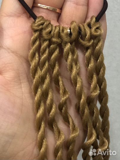 Искуственный хвост, резинка для волос