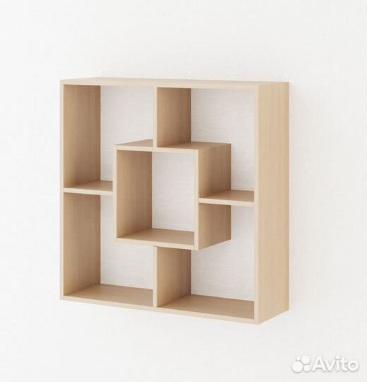 Полка Квадрат (Беленый дуб)