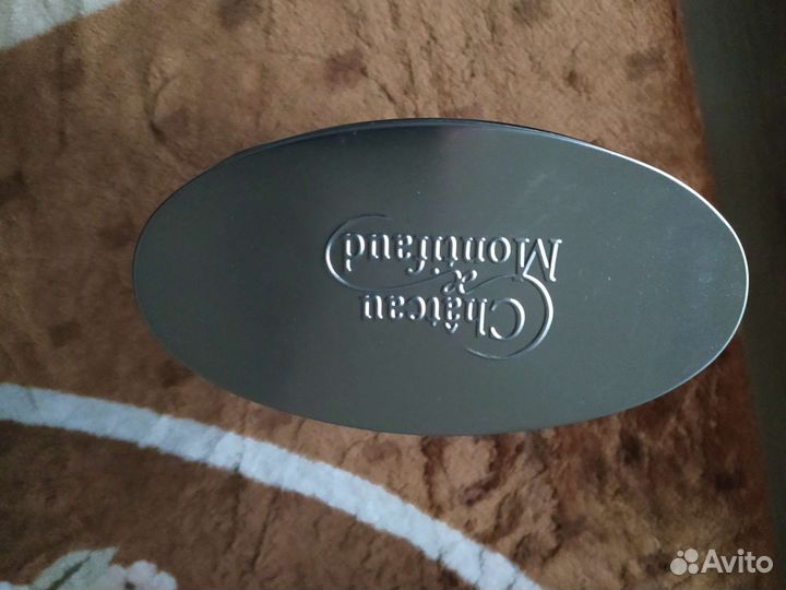 Коробка металлическая пустая под коньяк