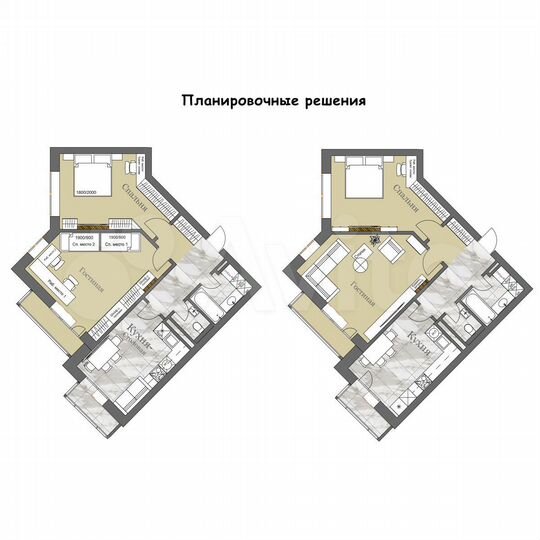 2-к. квартира, 66,6 м², 10/17 эт.