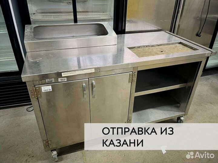 Стол ozti с саладеттой, на колесах с направляющими 1450х700