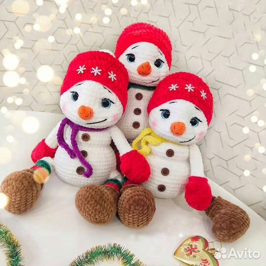 Игрушка гном скандинавский снеговик