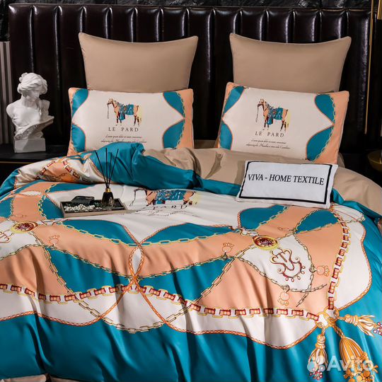 Постельное белье, 2 спальное, 4 наволочки