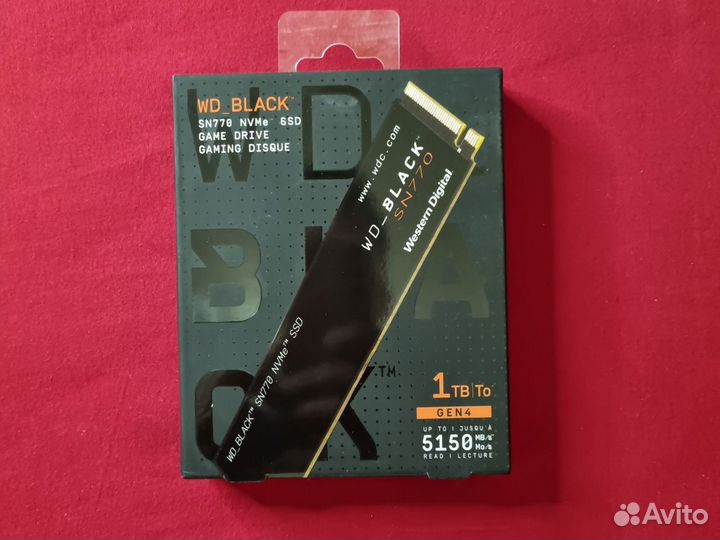 Внутренний SSD WD Black SN770 500gb / 1tb / 2tb