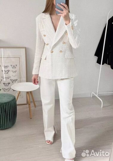 Пиджак Zara L новый белый