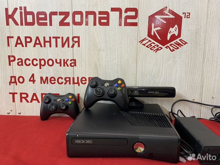 Xbox 360 Slim 500 gb 2 геймпада + Kinect сенсор