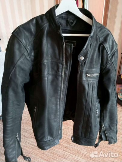 Мотокуртка кожаная мужская размер 52-54, рост 170
