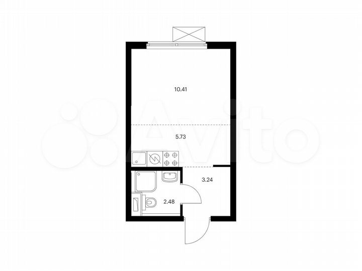 Квартира-студия, 21,9 м², 6/33 эт.