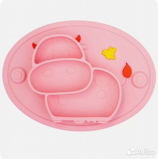 Силиконовая тарелка поднос на присоске