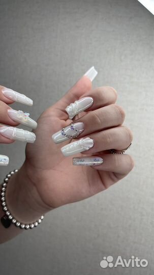 Наращивание ногтей на дому маникюр