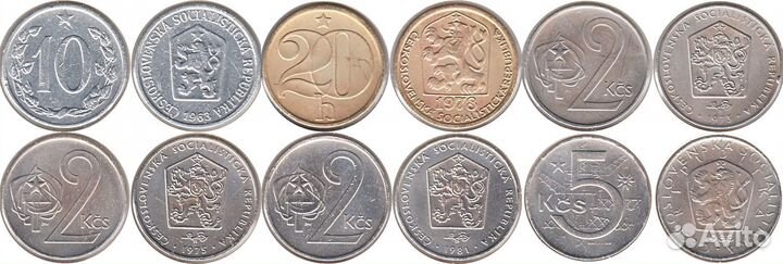 Монеты Чехословакии