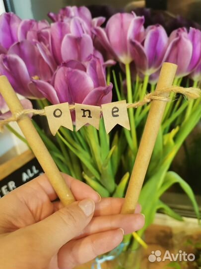 Топпер в торт 1 год годик one