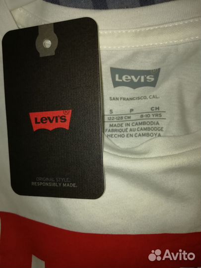 Футболка детская levis размер S 122-128см