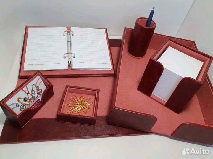 Канцелярский набор из натуральной кожи