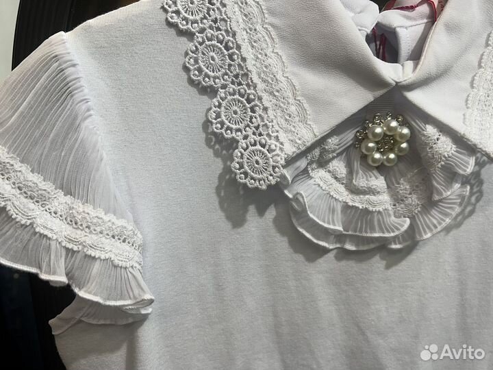 Блузка школьная новая для девочек 140 146 152 158